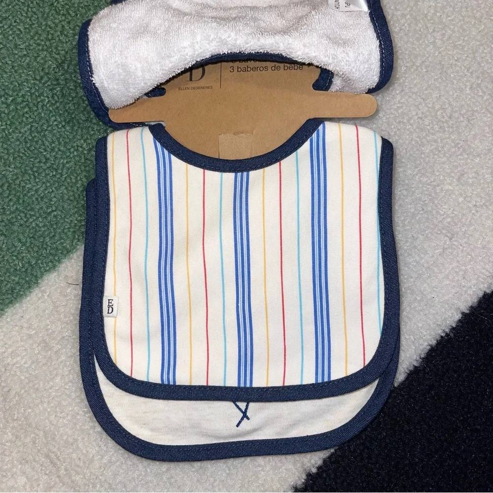 👶 3Pk ED by Ellen Degeneres Baby Bibs - Picture 4 of 4